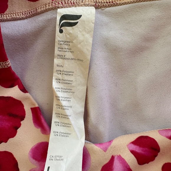 PowerHold by Fabletics Floral Print Leggings Large - Picture 6 of 9